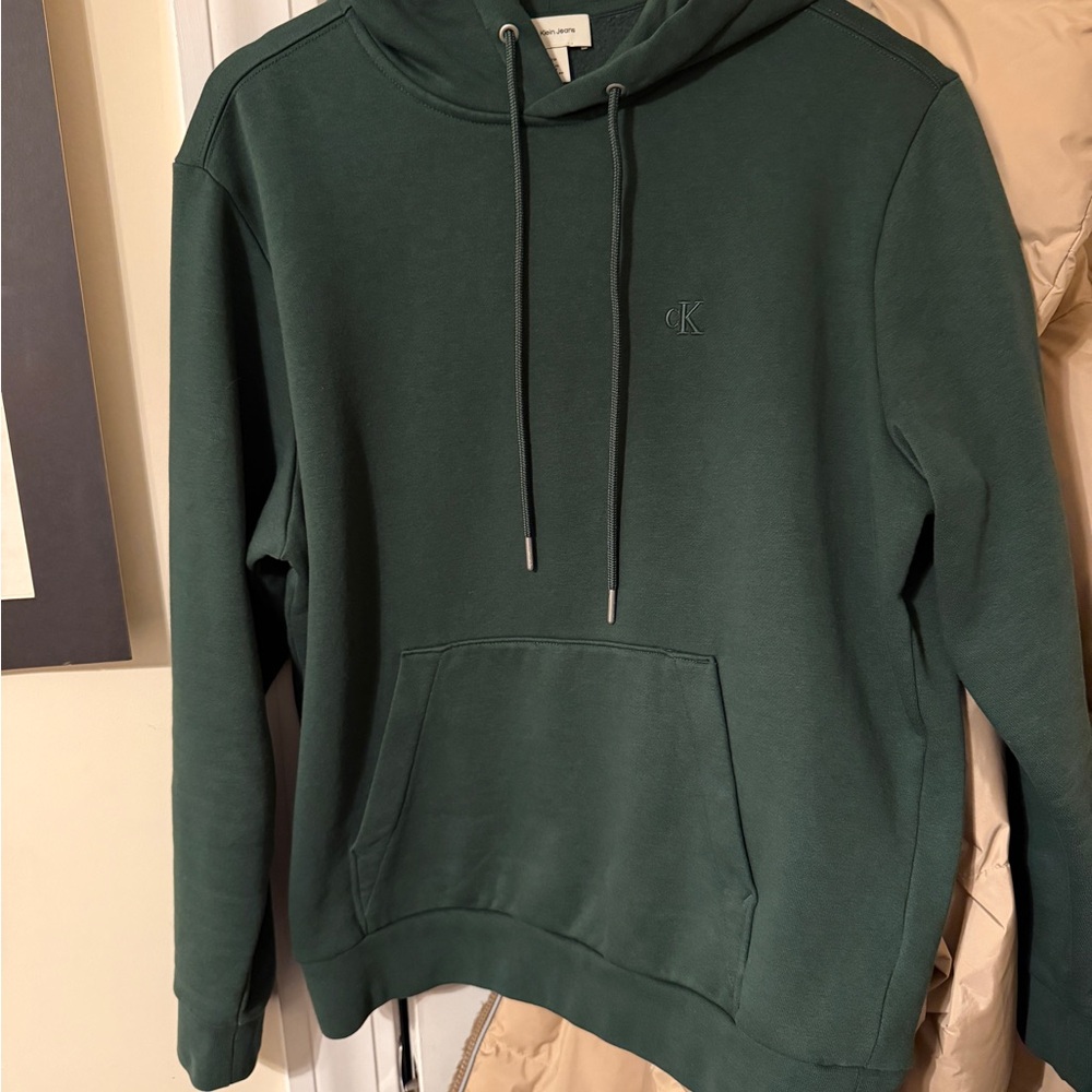 Brand New Calvin Klein Men's Green Hoodie Sweatshirt